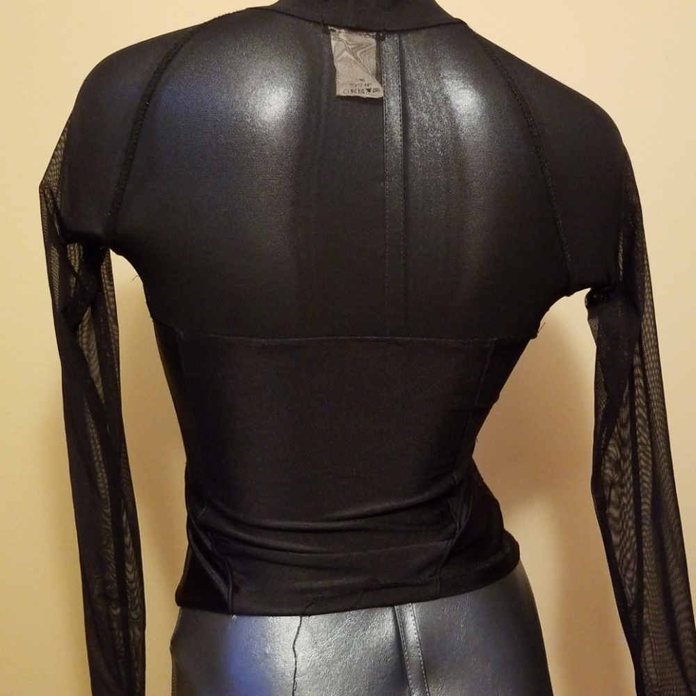 Black Mesh Top - Picture 2 of 2